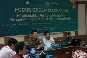 FDG tentang Problematika Hadhanah Masa Kini Perspektif Fiqih dan Undang-undang Positif dan Penandatanganan MOU KPAI dengan Fakultas Syariah dan Hukum (3)