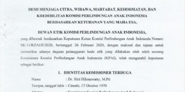 Hasil Konferensi Pers KPAI Terkait Keputusan Dewan Etik dan Tindak Lanjutnya