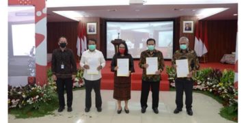 Penandatanganan Surat Edaran Bersama (SEB) tentang penyelenggaraan pemilihan Gubernur, Bupati, dan Walikota Tahun 2020 yang Ramah Anak