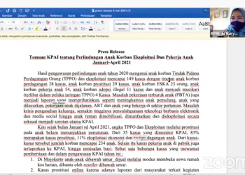 HASIL PENGAWASAN KPAI TENTANG PERLINDUNGAN ANAK KORBAN EKSPLOITASI SEKSUAL DAN PEKERJA ANAK BULAN JANUARI S.D APRIL : DARI 35 KASUS YANG DIMONITOR KPAI, 83% KASUS PROSTITUSI, JUMLAH KORBAN MENCAPAI 234 ANAK