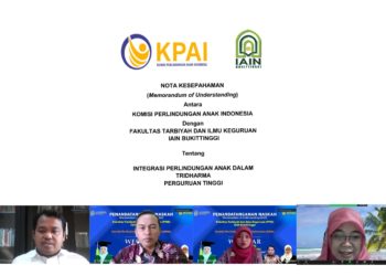 KERJA SAMA DAN PENANDATANGANAN NOTA KESEPAHAMAN KPAI DENGAN DENGAN FAKULTAS TARBIYAH ILMU KEGURUAN IAIN BUKITTINGGI  JUNJUNG  TRIDHARMA PERGURUAN TINGGI