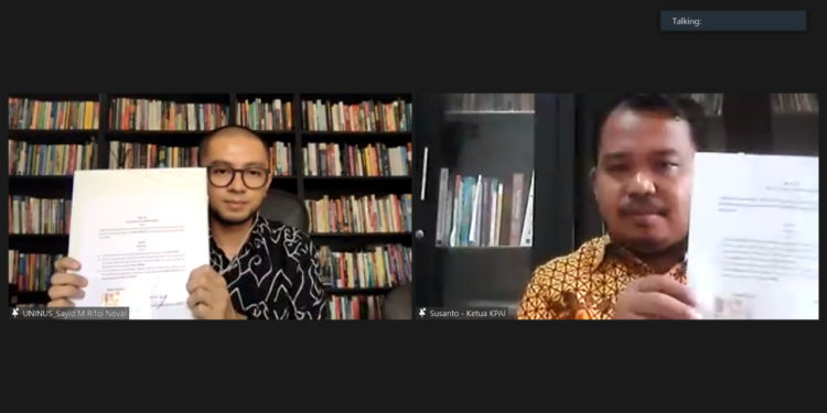 KPAI DAN UNIVERSITAS ISLAM NUSANTARA (UNINUS) TANDATANGANI NOTA KESEPAHAMAN TENTANG PENDIDIKAN, PELATIHAN DAN PENGABDIAN MASYARAKAT